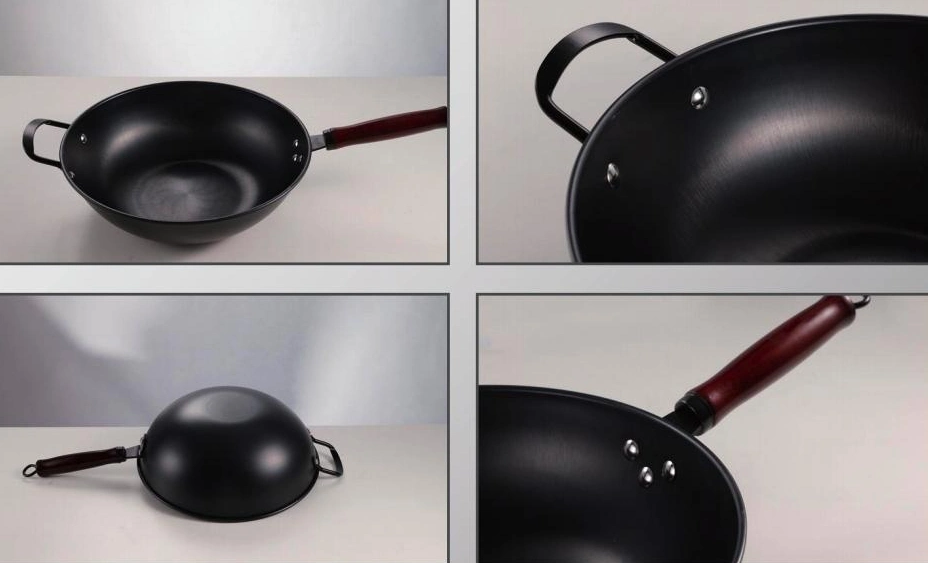 Factory Supply Wholesale Stir Frying Carbon Steel Wok with Long Handle