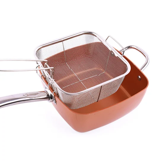 Pressed Square Aluminium Copper Ceramic Coating Nonstick Fry Pan